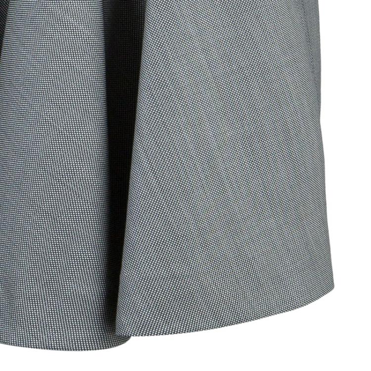 Pre Owned CH Carolina Herrera Grey Wool Belted Dress L