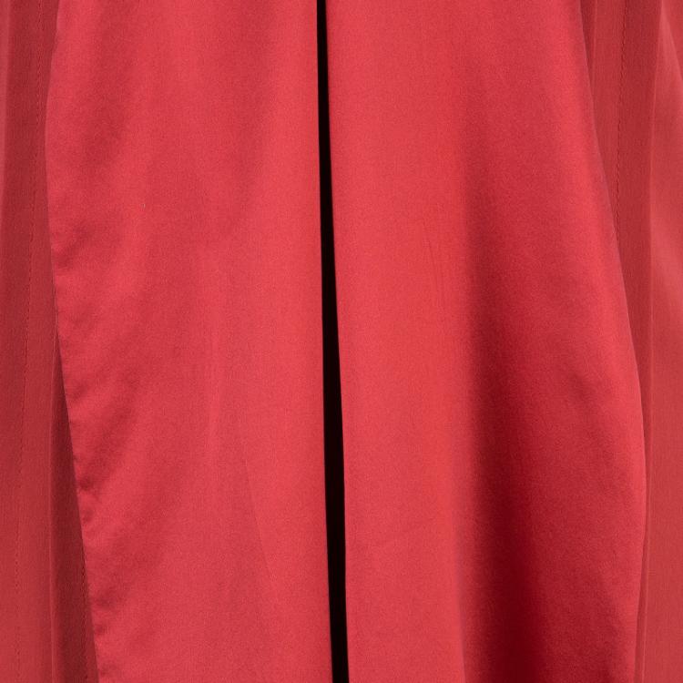 Pre Owned CH Carolina Herrera Red Neck Tie Dress M