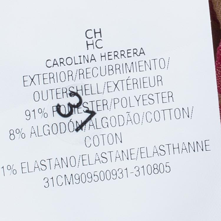 مملوكة مسبقًا CH Carolina Herrera Pink Leopard Print Sleeveless Dress L