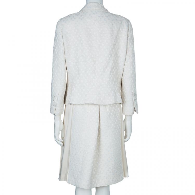 Pre Owned CH Carolina Herrera White Dress Suit XL