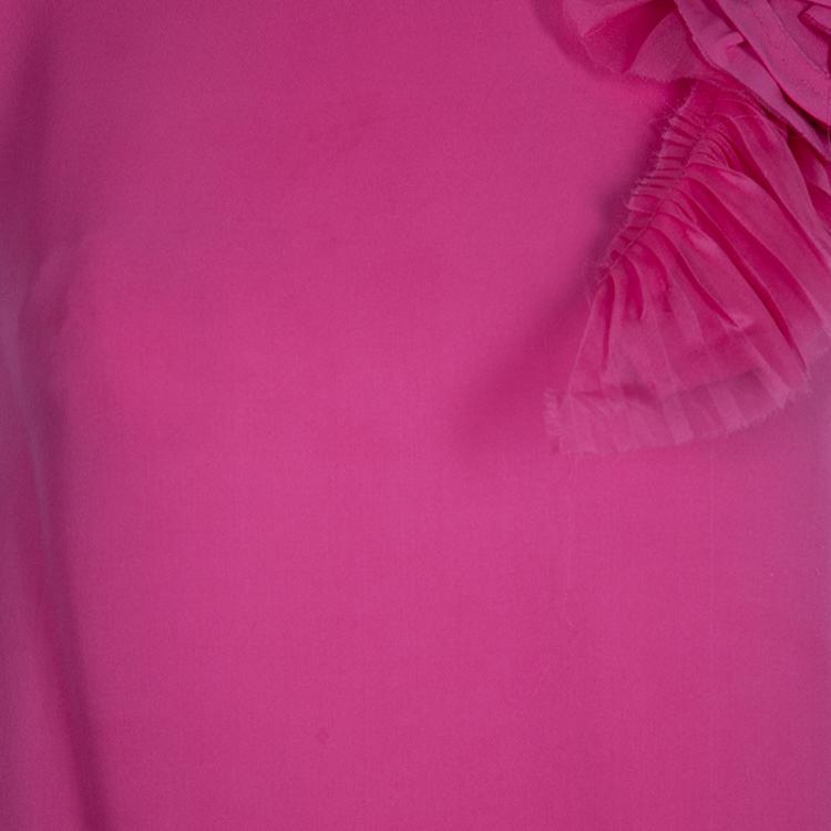 Pre Owned CH Carolina Herrera Pink Silk Top S