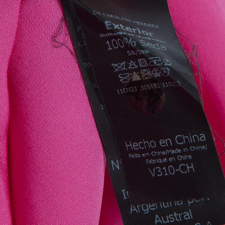 Pre Owned CH Carolina Herrera Pink Silk Top S