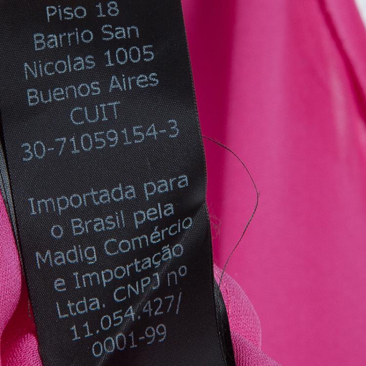 Pre Owned CH Carolina Herrera Pink Silk Top S