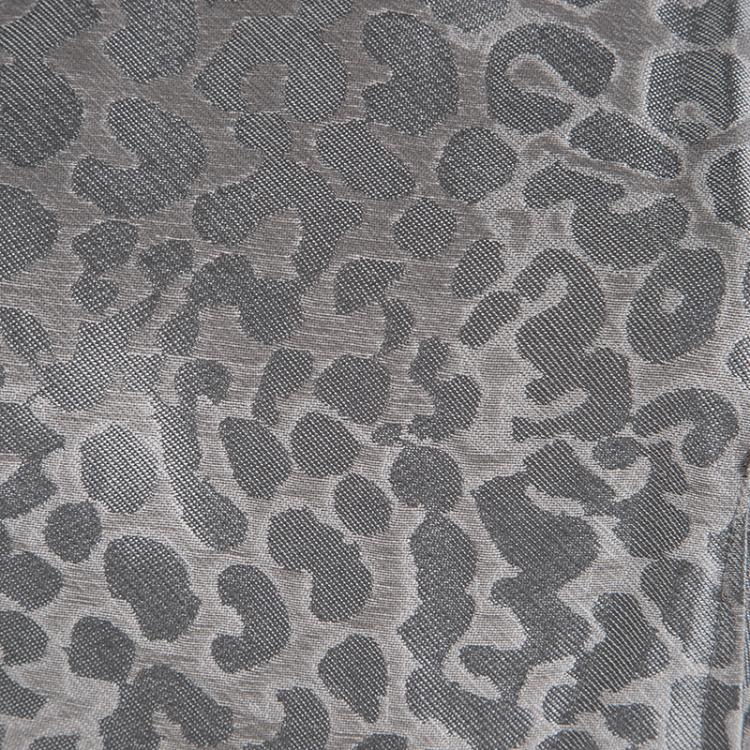 Pre Owned CH Carolina Herrera Grey Brocade Sleeveless Dress S