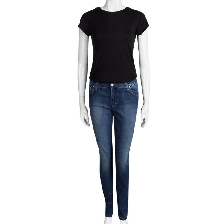 Pre Owned CH Carolina Herrera Indigo Denim Skinny Jeans M