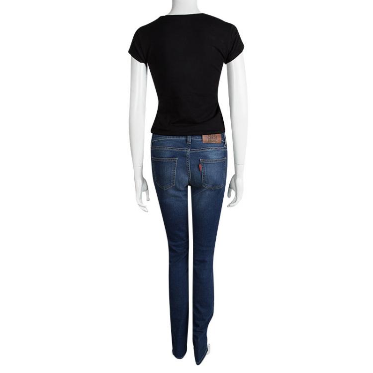 Pre Owned CH Carolina Herrera Indigo Denim Skinny Jeans M