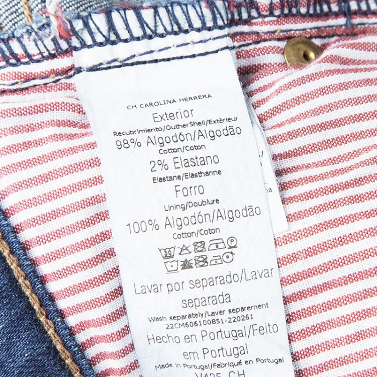 Pre Owned CH Carolina Herrera Indigo Denim Skinny Jeans M