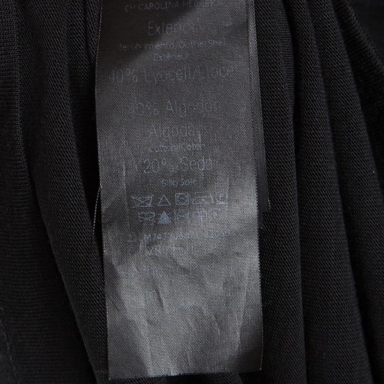 Pre Owned CH Carolina Herrera Black Bow Detail Sleeveless Top XS