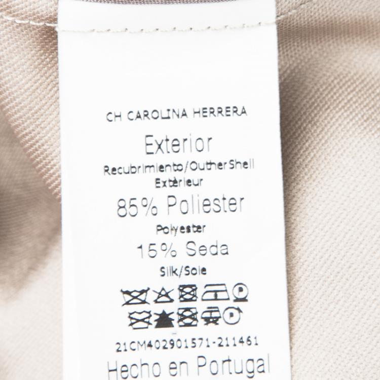 Pre Owned CH Carolina Herrera Beige Ruffle Detail Jacket S