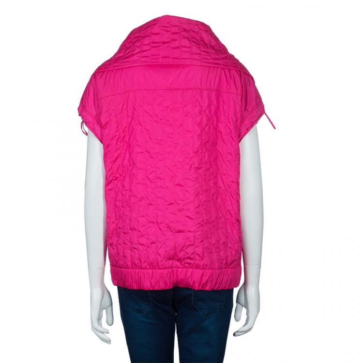 Pre Owned Chanel Pink Down Sleeveless Jacket L