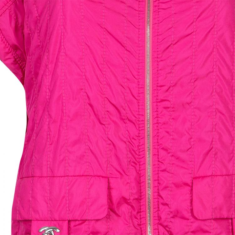 Pre Owned Chanel Pink Down Sleeveless Jacket L