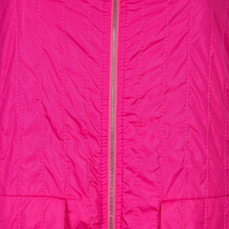 Pre Owned Chanel Pink Down Sleeveless Jacket L