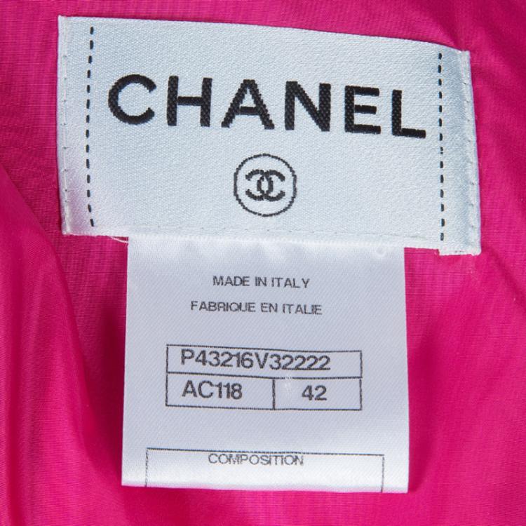 Pre Owned Chanel Pink Down Sleeveless Jacket L