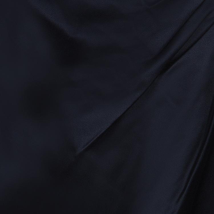 Pre Owned Chanel Black Silk Skirt M