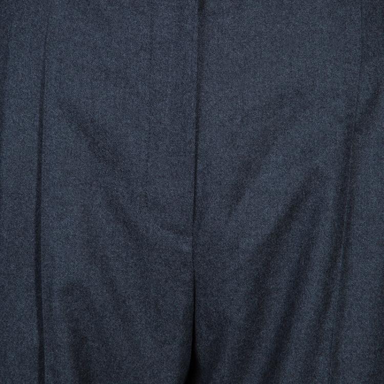 Pre Owned Chanel Grey Wool Trousers L