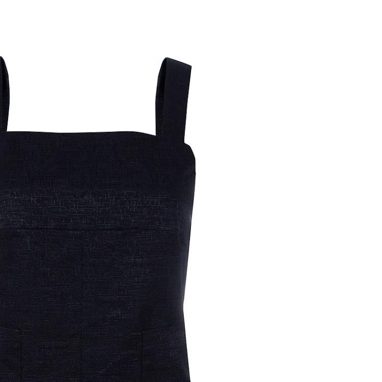 Pre Owned Chanel Black Cotton Sleeveless Dress M