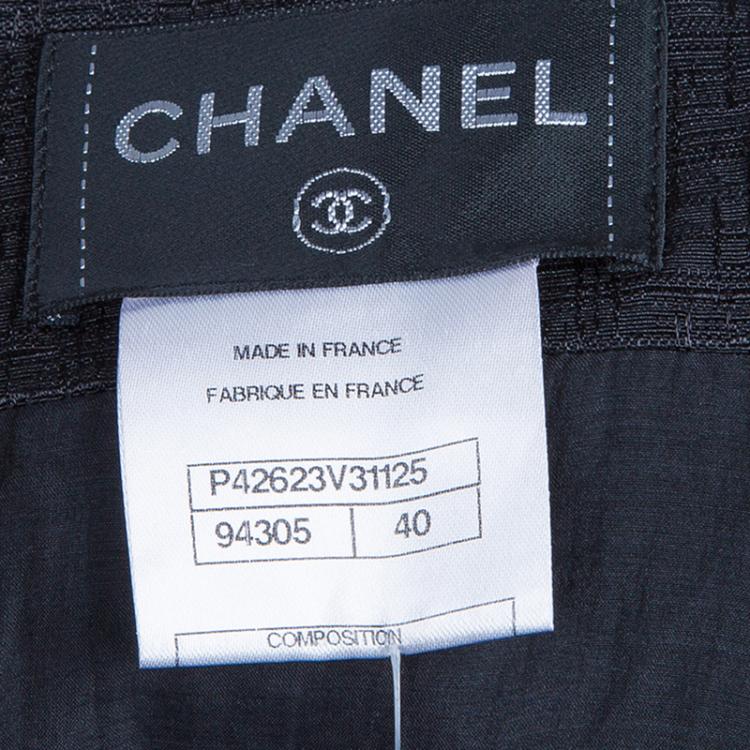 Pre Owned Chanel Black Cotton Sleeveless Dress M