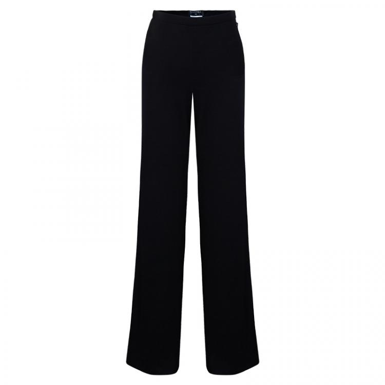 Pre Owned Chanel Black CC Trousers M
