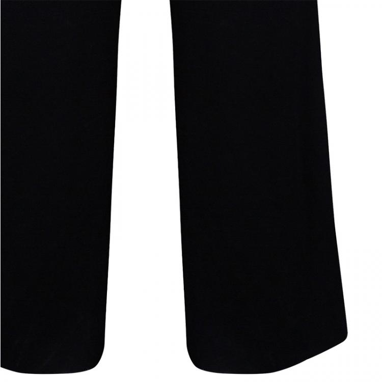 Pre Owned Chanel Black CC Trousers M