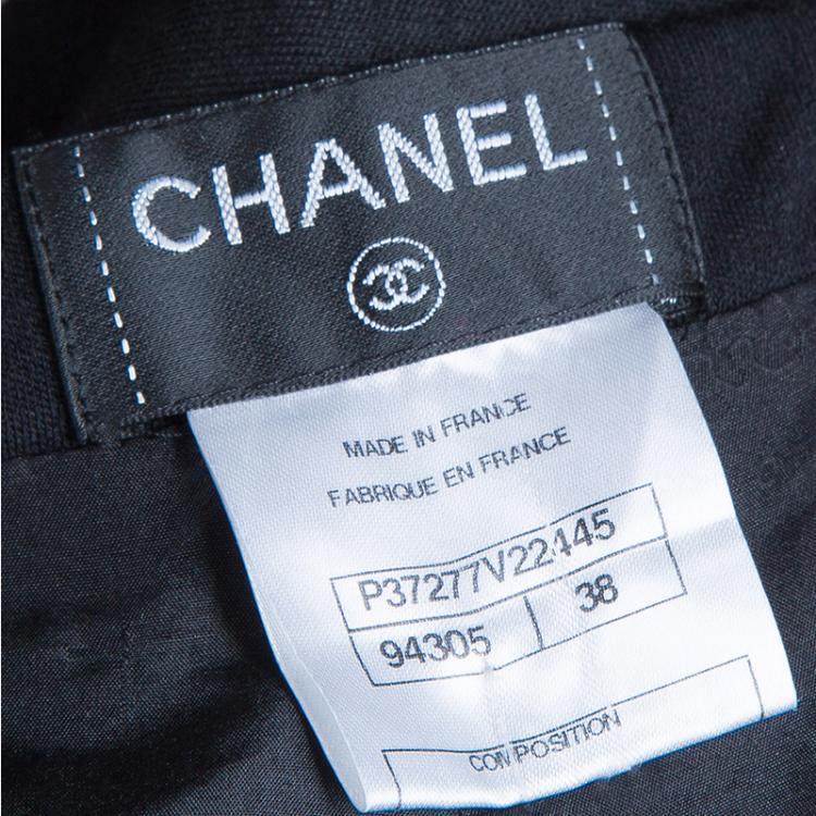 Pre Owned Chanel Black CC Trousers M