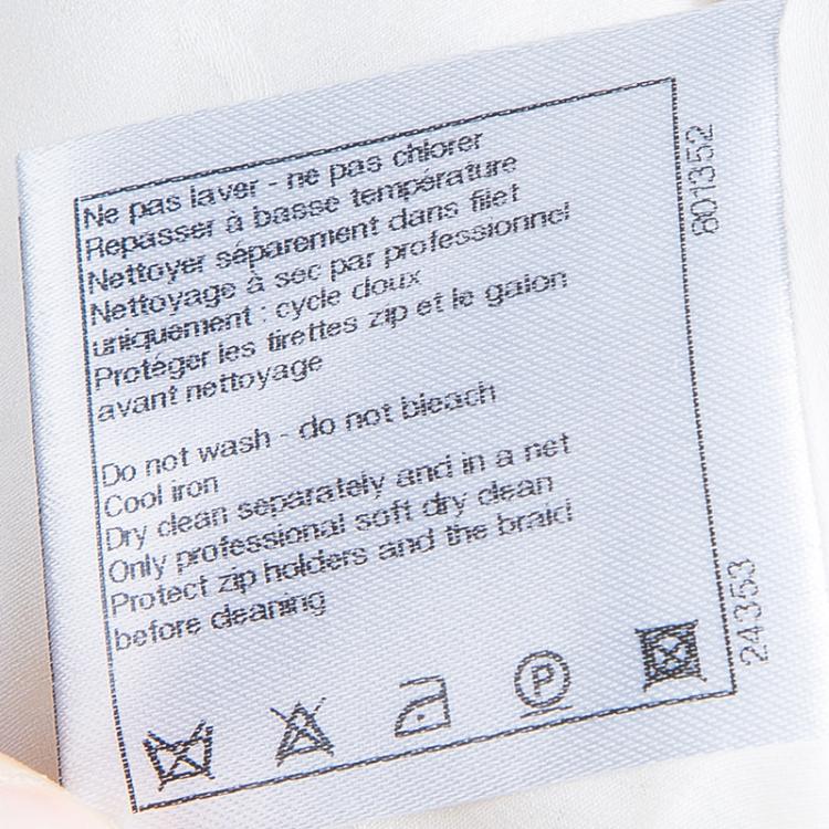 Pre Owned Chanel Cream Tweed Dress L