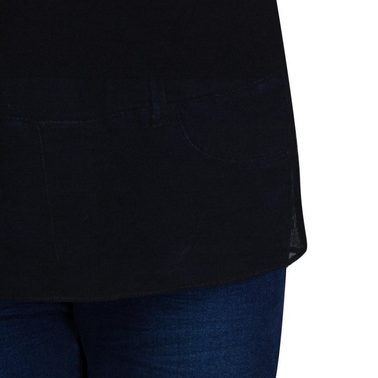 Pre Owned Chanel Black Mesh Turtleneck Long Sleeve Sheer Top L