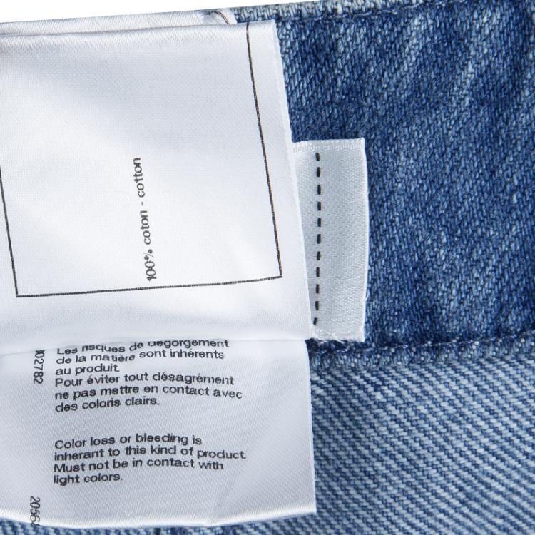 Pre Owned Chanel Indigo Denim Topstitch Detail Jeans M