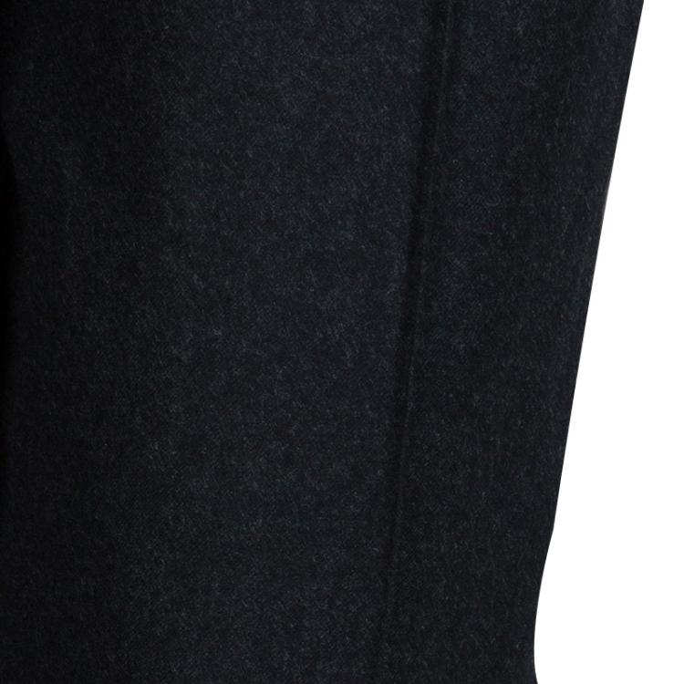 Pre Owned Chanel Dark Grey Wool Trousers L