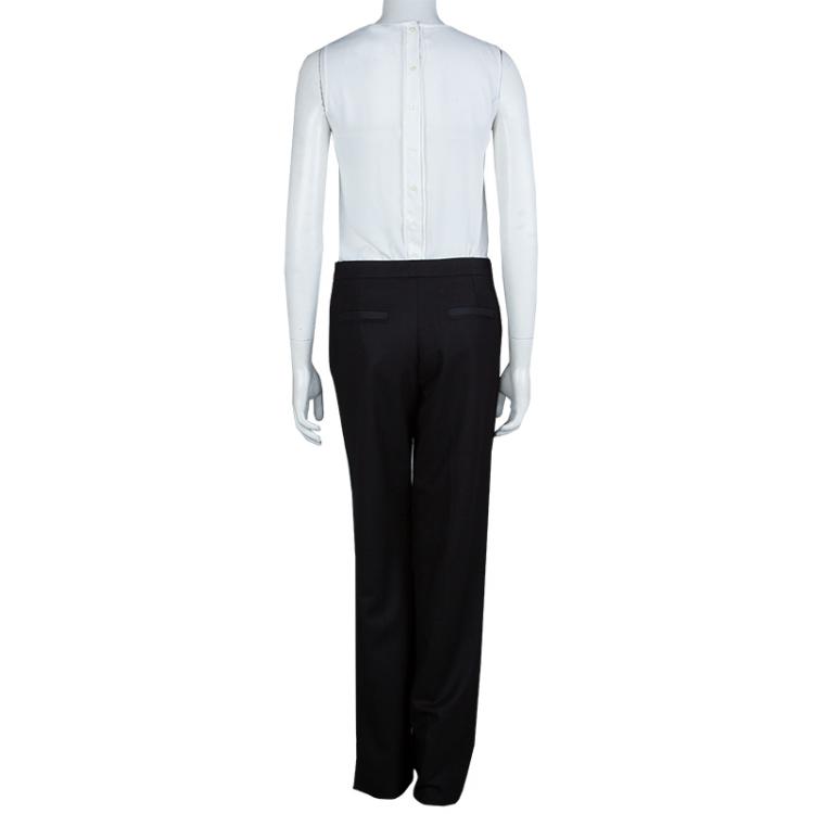 Pre Owned Chanel Black Wool Trousers M