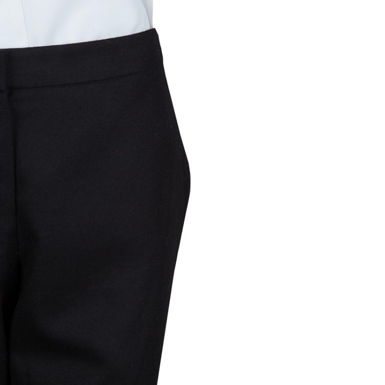 Pre Owned Chanel Black Wool Trousers M