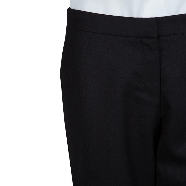 Pre Owned Chanel Black Wool Trousers M
