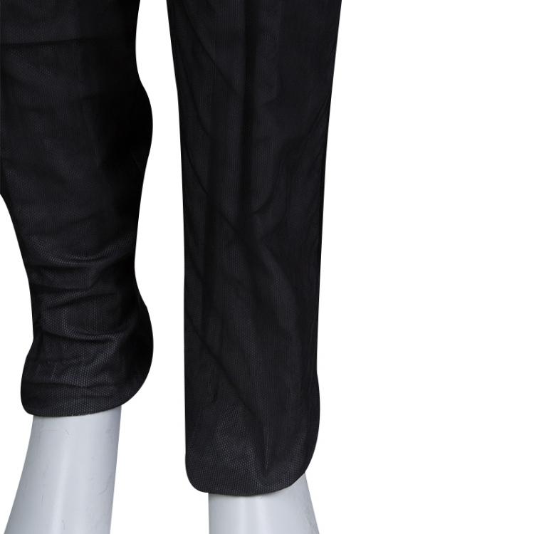 Pre Owned Chanel Black Cotton Mesh Lined Trousers L
