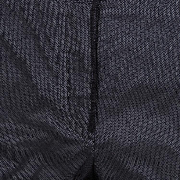 Pre Owned Chanel Black Cotton Mesh Lined Trousers L