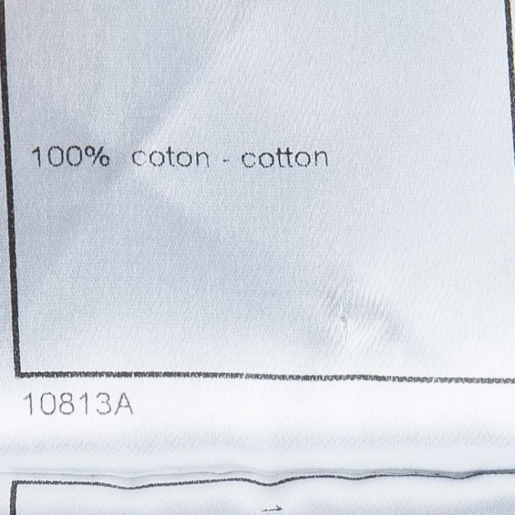 Pre Owned Chanel Vintage Washed Denim Quilted Maxi Skirt M