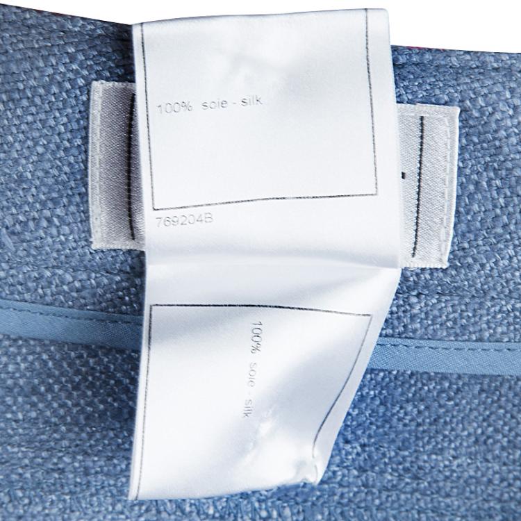 مملوكة مسبقًا Chanel Blue Textured Silk Wide Leg Trousers M