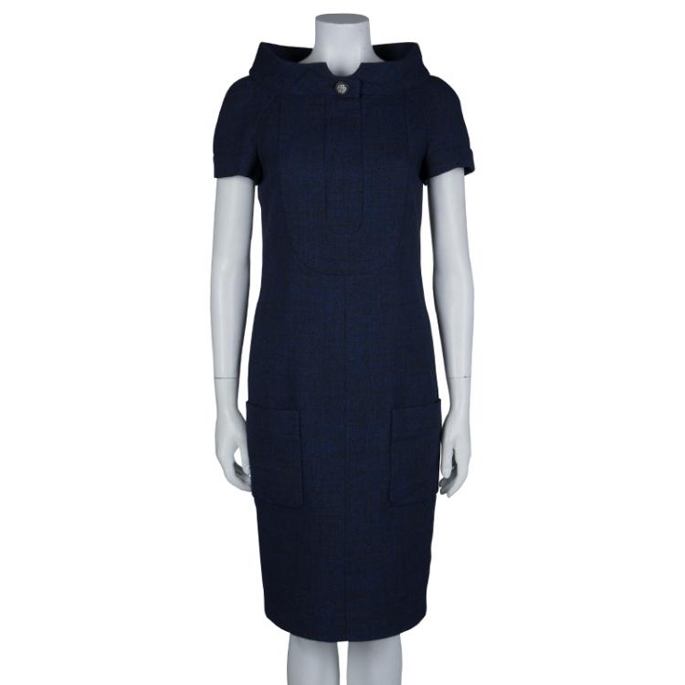 Chanel Wool Dress With White Collar