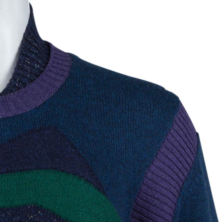 Pre Owned Chanel Multicolor Lurex Knit Sweater L