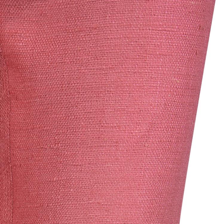 Pre Owned Chanel Pink Textured Silk Wide Leg Trousers L