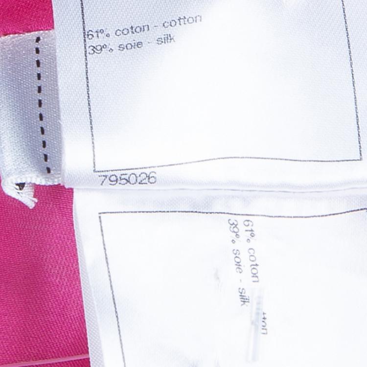Pre Owned Chanel Pink Silk Trousers M