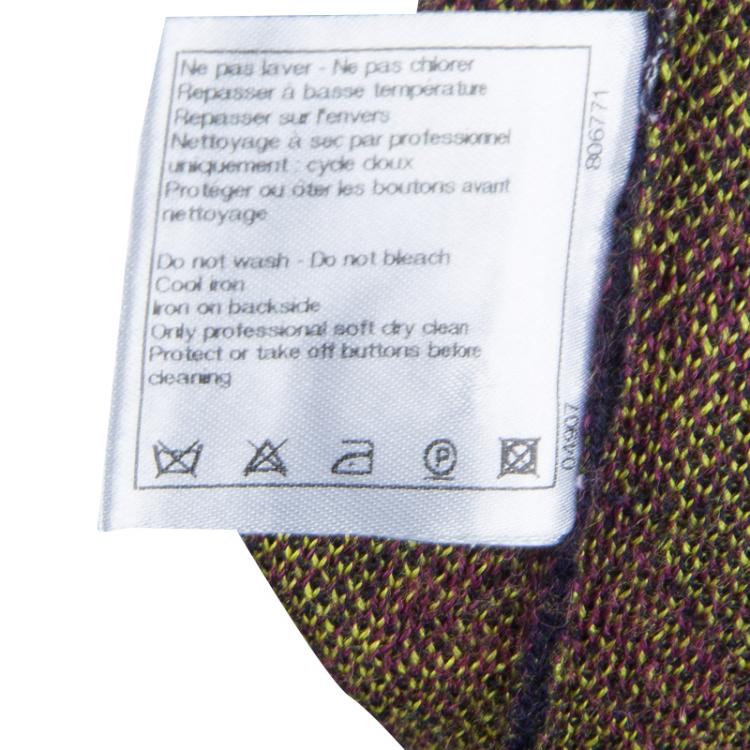 Pre Owned Chanel Purple Argyle Pattern Sleeveless Sweater M