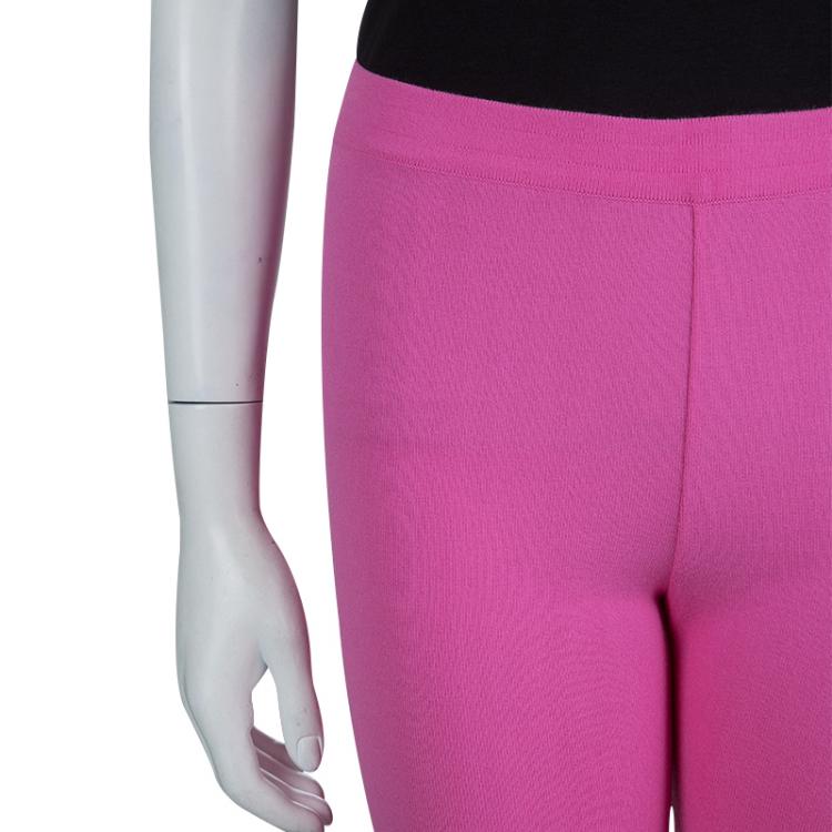 مملوكة مسبقًا Chanel Pink Knit Leggings M