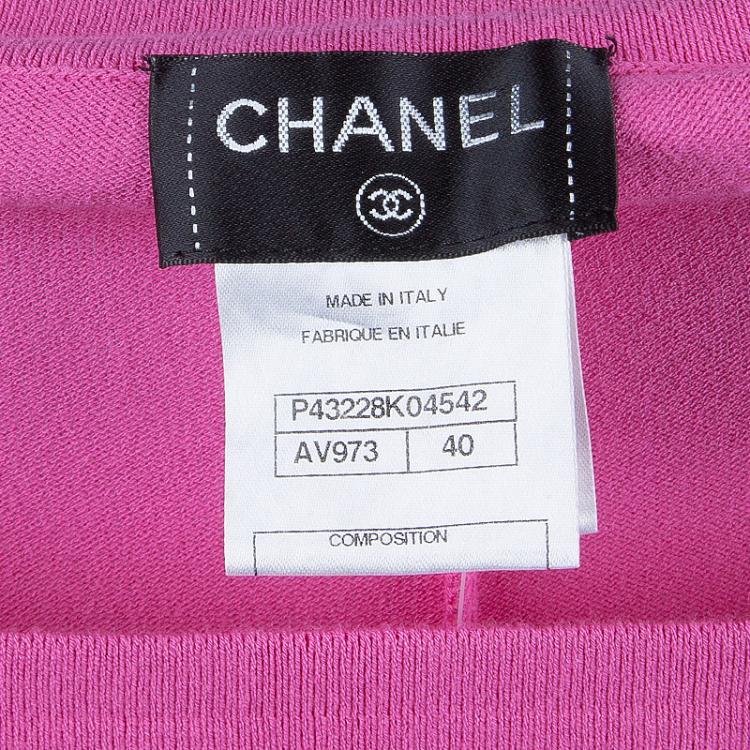 مملوكة مسبقًا Chanel Pink Knit Leggings M