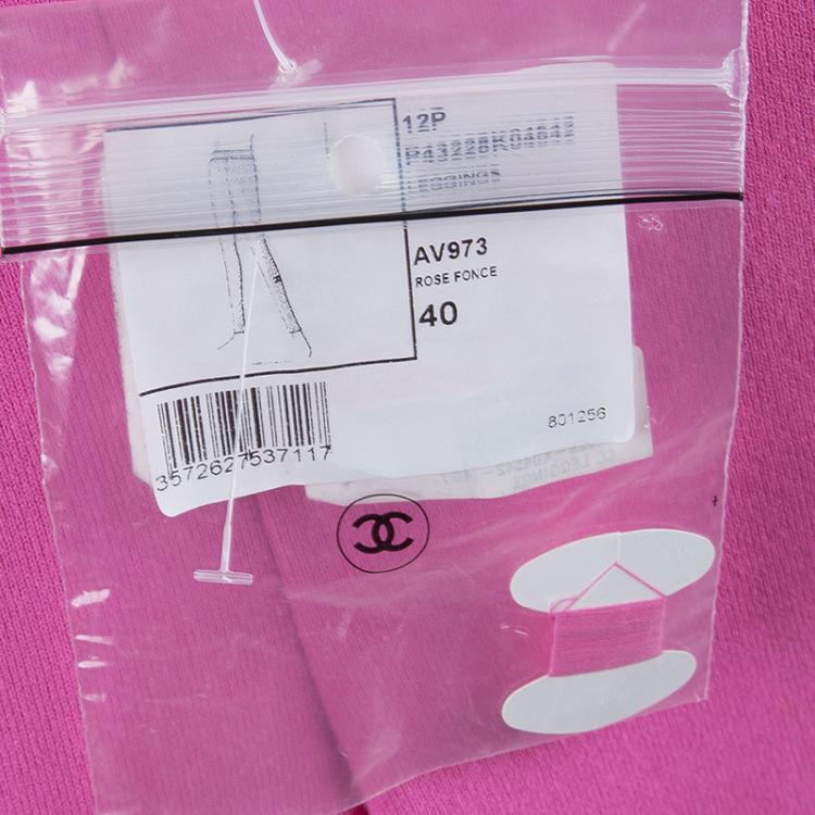 مملوكة مسبقًا Chanel Pink Knit Leggings M