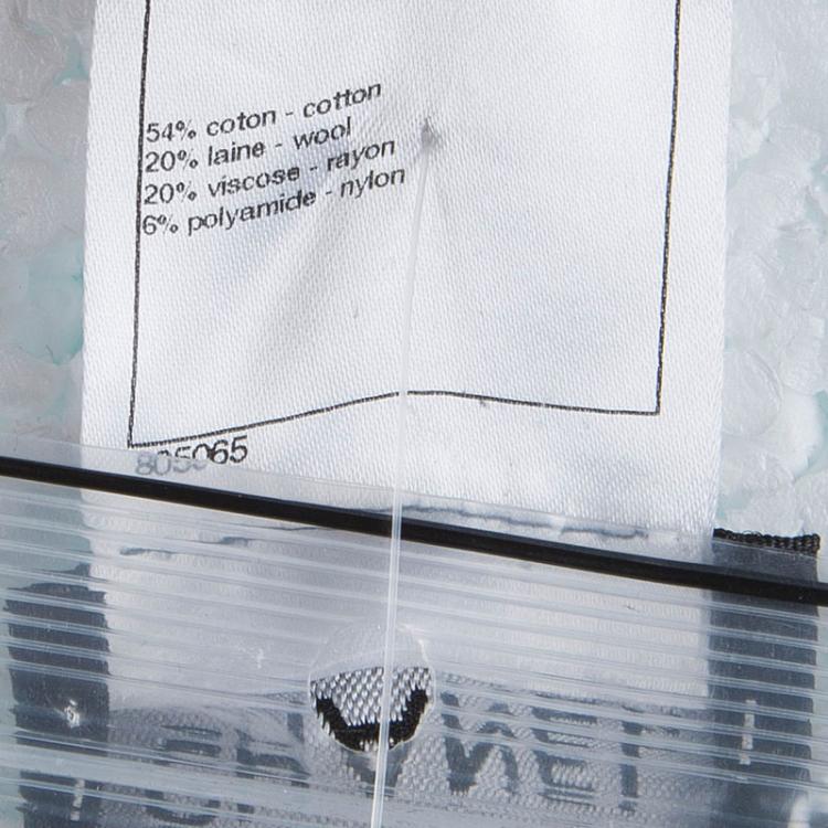 Pre Owned Chanel Monochrome Knit Sleeveless Shift Dress L