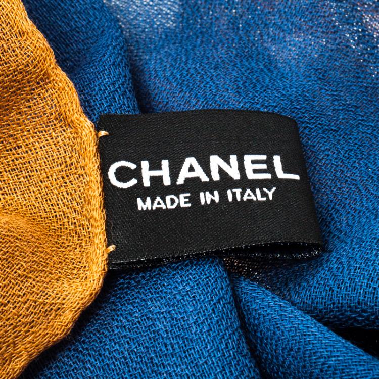 مملوكة مسبقًا Chanel Multicolor Wool and Cashmere Jewelry Stole 