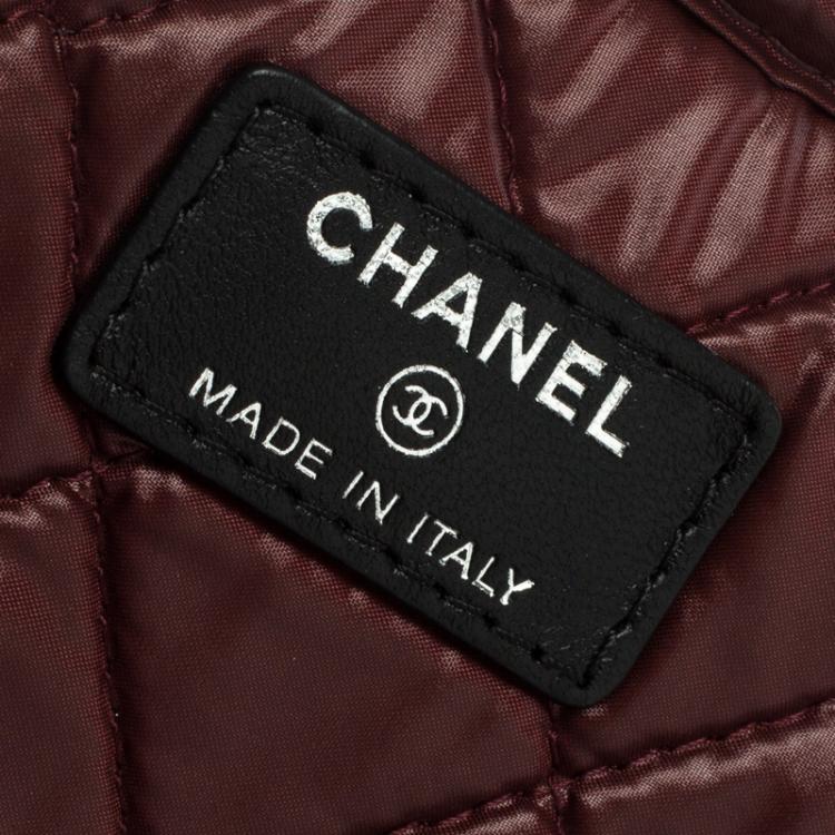 Pre Owned حافظة لابتوب شانيل نايلون مبطنة سوداء 15