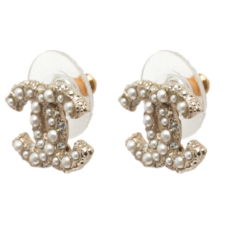 chanel mini hoop earrings