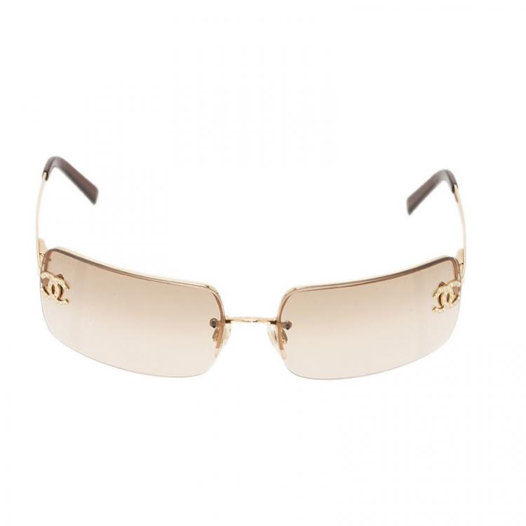 Deadstock Santa Fe Rimless Oval Vintage Rimless Sunglasses