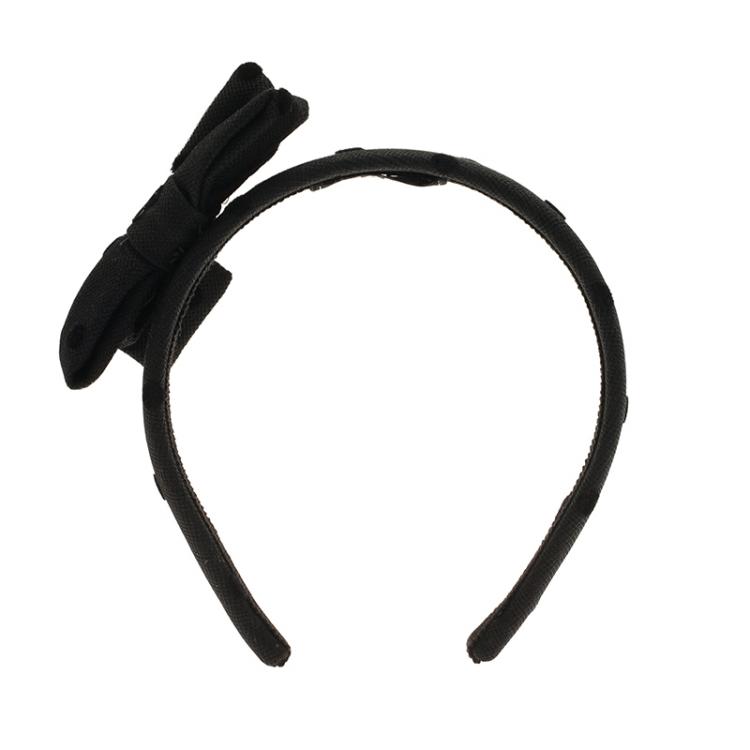 مملوكة مسبقًا Chanel CC Black Bow Headband