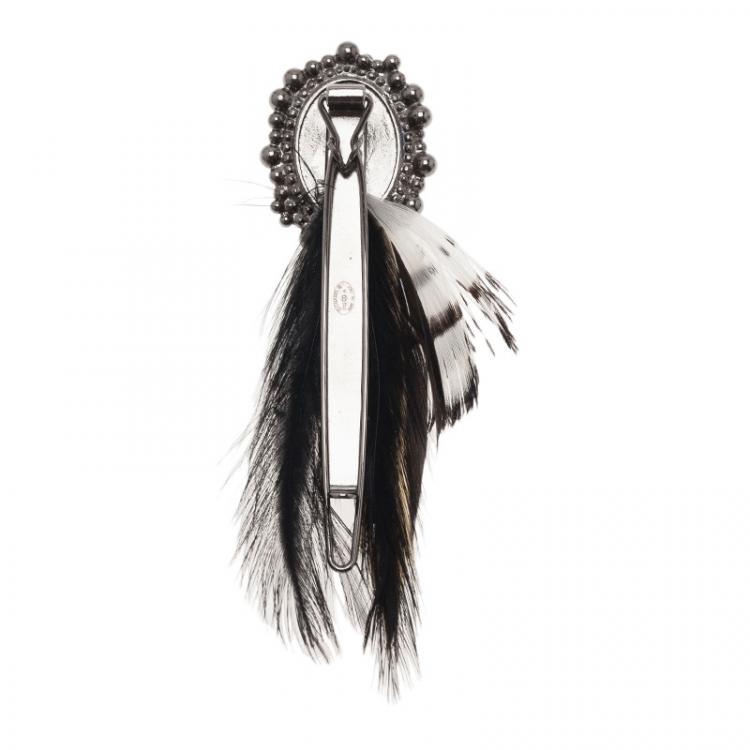 Pre Owned Chanel Feather Hair Clip